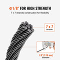 Stainless Steel Cable 3.18mm 7x7 Wire Rope 152.4m Railing