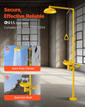 Emergency Shower Eye Wash Station 304 Stainless Steel OSHA