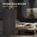 Wood Slat Acoustic Panels 23.6 x 47.2 inch for Modern Wall Decor Black Oak