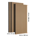 Wood Slat Acoustic Panels 23.6 x 47.2 inch for Modern Wall Decor Light Oak