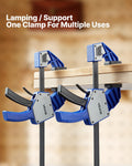 Artisan 60cm Bar Clamp 2-Pack Quick-Grip F-Clamp 154kg Load Limit