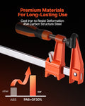 Bar Clamps 610mm 2-Pack 272kg Load Cast Iron Woodworking F-Clamp