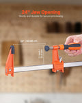 Bar Clamps 610mm 2-Pack 272kg Load Cast Iron Woodworking F-Clamp