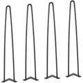 Hairpin Table Legs 711mm 4pcs Metal 226.8kg Heavy Duty DIY