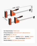 Bar Clamps 76.2cm 2-Pack 680kg Parallel F-Clamp Woodworking
