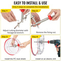 Hole Saw Cutter Kit 40-300mm Recessed Lights Ceiling Speakers Dust Shield