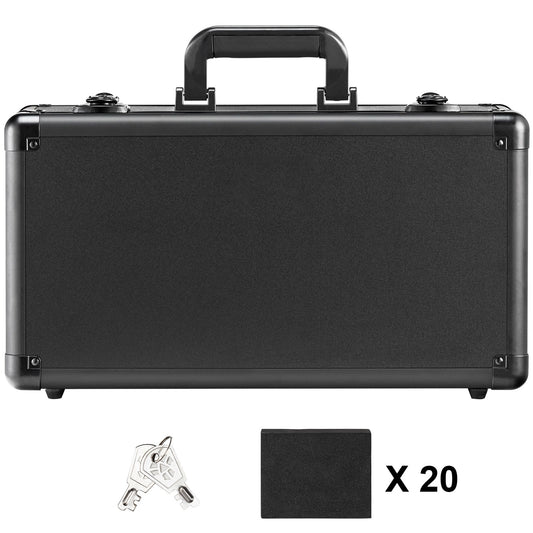 Graded Card Storage Box, 4 Slots, Graded Sports Cards Holder Carrying Case with Key Lock Foam Dividers, for 96 PSA Graded Cards 68 BGS Cards 76 SGC Cards 348 Top Loaders or 999+ Loose Cards