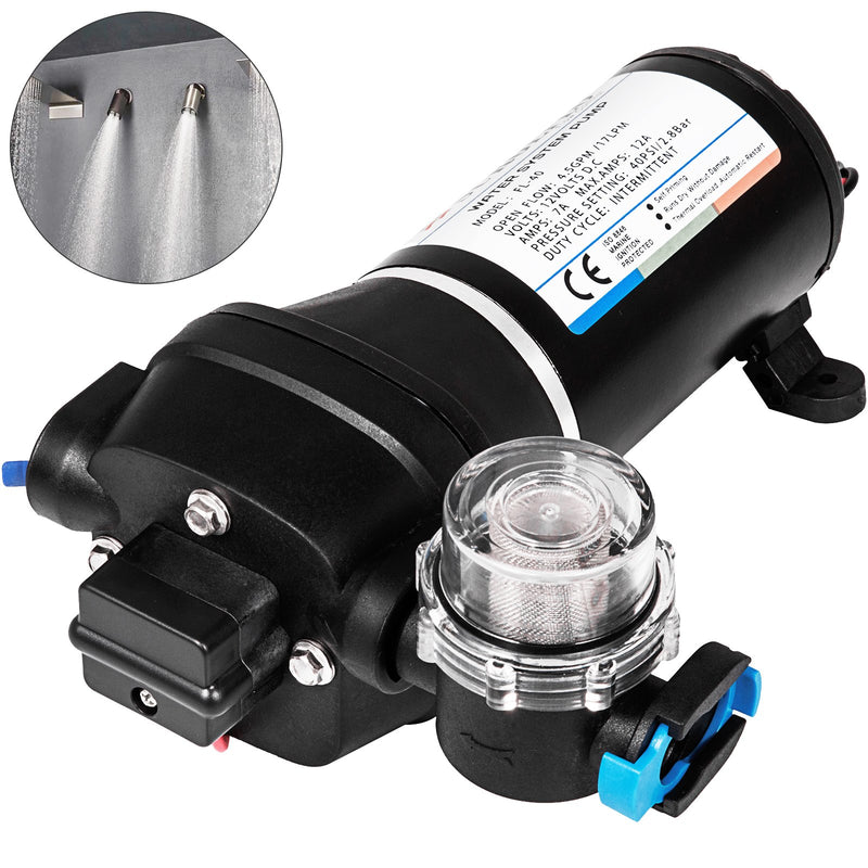 FL-40 12V Water Pressure Pump 40PSI 17L/MIN Self Priming