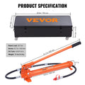 20 Ton Porta Power Kit Hydraulic Jack 4.6ft Hose Storage