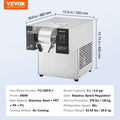 Commercial Snowflake Ice Machine 276LBS/24H Stainless Steel