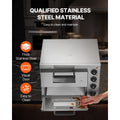 Commercial Pizza Oven Countertop, 14-Inch Double Deck Layer, Stainless Steel Electric Pizza Oven with Stone and Handle, Multipurpose Indoor Pizza Maker for Restaurant Home Pretzels Baked