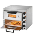 Commercial Pizza Oven Countertop, 16-Inch Double Deck Layers, Stainless Steel Electric Pizza Oven with Stone and Handle, Multipurpose Indoor Pizza Maker for Restaurant Home Pretzels Baked