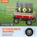 254mm Run-Flat Tire Wheel 2-Pack Solid PU Tubeless Hand Truck