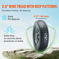 254mm Run-Flat Tire Wheel 2-Pack Solid PU Tubeless Hand Truck