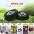 254mm Run-Flat Tire Wheel 2-Pack Solid PU Tubeless Hand Truck