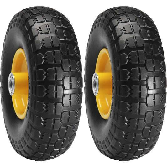 254mm Run-Flat Tire Wheel 2-Pack Hand Truck Utility Cart Dolly