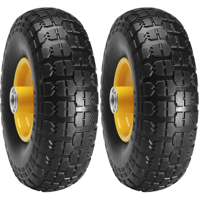 254mm Run-Flat Tire Wheel 2-Pack Hand Truck Utility Cart Dolly