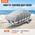 Pontoon Boat Cover 800D Waterproof 19-20ft Trailerable