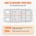 Pontoon Boat Cover 800D Waterproof 19-20ft Trailerable
