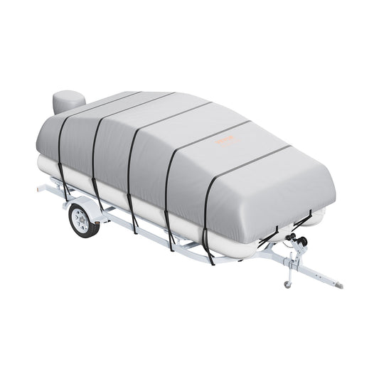 Pontoon Boat Cover 800D Waterproof Trailerable 23-24 ft with Storage Bag
