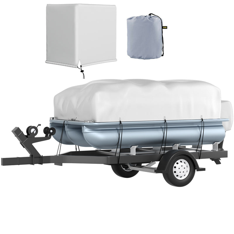 Pontoon Boat Cover 17-20ft 600D Marine Grade Grey Waterproof