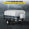 Pontoon Boat Cover 17-20ft 600D Marine Grade Grey Waterproof