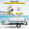 Pontoon Boat Cover 17-20ft 600D Marine Grade Grey Waterproof