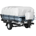 Pontoon Boat Cover 17-20ft 600D Marine Grade Grey Waterproof