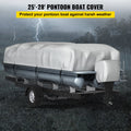 Pontoon Boat Cover 25-28ft Heavy Duty 600D Waterproof Grey