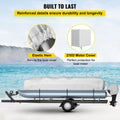 Pontoon Boat Cover 25-28ft Heavy Duty 600D Waterproof Grey