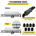 Pontoon Boat Cover 25-28ft Heavy Duty 600D Waterproof Grey