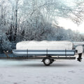 Pontoon Boat Cover 25-28ft Heavy Duty 600D Waterproof Grey