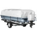 Pontoon Boat Cover 25-28ft Heavy Duty 600D Waterproof Grey