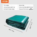 PVC Tarp 16.5x29.5ft Heavy Duty Waterproof Green Grommets Reinforced