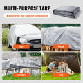 Tarp Waterproof Tarpaulin 20 x 30 ft 10 Mil Plastic Poly Tear UV Resistant