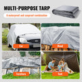 Tarp Waterproof Tarpaulin 20x30ft 10mil Poly UV Resistant