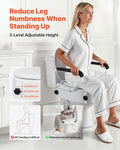 Raised Toilet Seat Arms 136kg Adjustable Height Commode Seat Riser