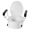 Raised Toilet Seat Arms 136kg Adjustable Height Commode Seat Riser