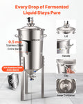 Stainless Steel 30L Conical Fermenter Wine Beer Brewing Tank