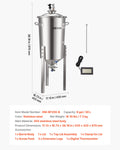 Stainless Steel 30L Conical Fermenter Wine Beer Brewing Tank
