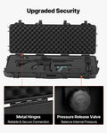 Rifle Hard Case 1016mm Lockable IP67 Waterproof Gun Storage Wheels