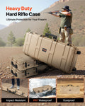 Rifle Case 1016mm Lockable Hard Gun Storage Waterproof Wheels Khaki