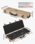 Rifle Case 1016mm Lockable Hard Gun Storage Waterproof Wheels Khaki