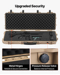 Rifle Case 1016mm Lockable Hard Gun Storage Waterproof Wheels Khaki