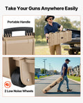 Rifle Case 1016mm Lockable Hard Gun Storage Waterproof Wheels Khaki