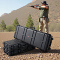 Hard Rifle Case 1270mm Lockable XPE Foam Waterproof Wheels Black