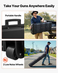 Rifle Case Hard Lockable 1320mm Waterproof Wheels Black