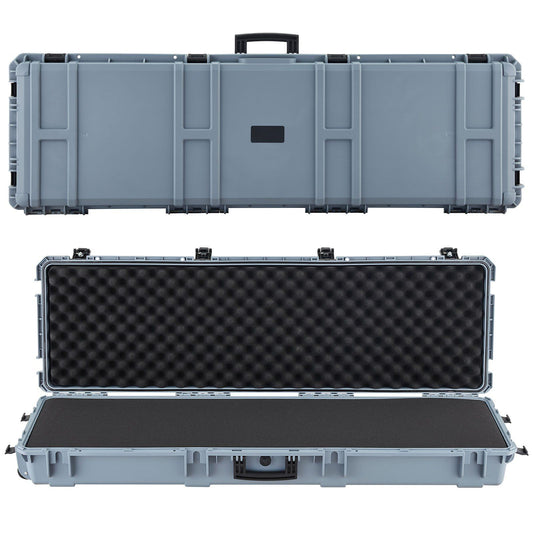 Rifle Case 1320mm Hard Lockable Waterproof Wheels Grey