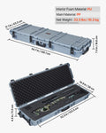 Rifle Case 1320mm Hard Lockable Waterproof Wheels Grey