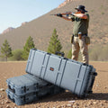 Rifle Case 1320mm Hard Lockable Waterproof Wheels Grey